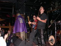 The superhero, Blowfly and band.

Photo by Richard Murray