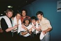 Nardwuar with Franz Ferdinand and their amazing road manager, Glen! Backstage at Roseland