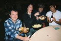 Free Food: Dave, Aaron , Nardwuar and Travis backstage at the Pacific Coliseum, Vancouver, BC, Canada!