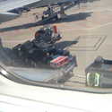 On the Way to Austin. SXSW 2009 ! Nardwuar's Acetone Top 5 -- almost toppling over on the edge of a luggage truck!  (We think it did!)