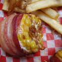 Corn wrapped in Bacon at the Palomino! Thanks Fred!