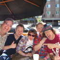 Hamm, Shawn, Sara, Josiah, Nardwuar @ The Mint/Beatroute BBQ. Sled Island Festival, Calgary!