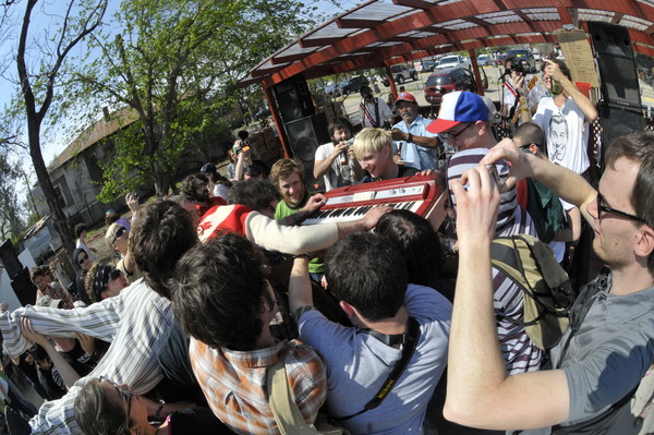 The Evaporators @ Ms. Bea's !  Todd P Party ! SXSW 2009! (Photo by James Kim)