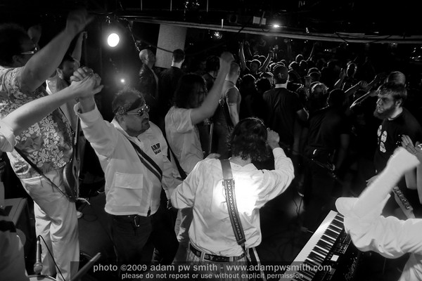 Wimpy (Subhumans) and Andrew WK onstage with the Evaporators at The Biltmore  in Vancouver, BC, Canada singin' "Fuck You!" !