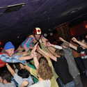 Kyprios and Nardwuar in, ahh, ON the Crowd! (Pic by The Archivest vchiphopshows.com)