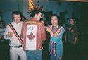 Dave , Garrett from Tacoma, and Nardwuar at The Love Nest, Olympia, Wash, USA!