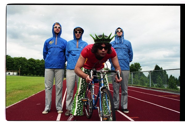 The Evaporators "I'm Going to France" 7-inch cover photo out-take. 1993, West Van High, West Vancouver, BC, Canada! (Pic: Scott Livingstone)