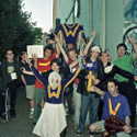 Thee Goblins outside the Capitol Theatre, Olympia , Washington, USA  at Yo-Yo-A-Go-Go 1997 . (Pic: Scott Livingstone)