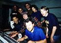 The Evaporators, Danko Jones (and Sheldon the Engineer) at The Factory Studios (where thee Evaps are recording their new album), Vancouver, BC, Canada.  
