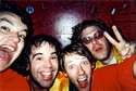 David, Nardwuar, Scott and John of the Evaporators at 12:00am, Jan 1, 2002.  Where? Crocodile Cafe, Seattle, WA, USA! (Photo by: David)  