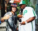Nardwuar and Rahzel of the Roots outside a Holiday Inn, Vancouver, BC, Canada
