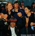 Snow Jam 2001, Vancouver BC.
Taken by Kim, prior to Sloan set
Sheila, Nardwuar, Chris Murphy and Me (Patricia)!