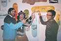 Jason Lee , Nardwuar , Chris Pastras at a Stereo Skateboards exhibit. Anti-Social, Vancouver, BC, Canaduh!