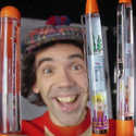 Nardwuar and his special custom "Float Pen". (Pic by Bill Keay)