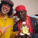 Nardwuar , Flavor Flav on the set of "Under One Roof" , Maple Ridge, BC, Canada!