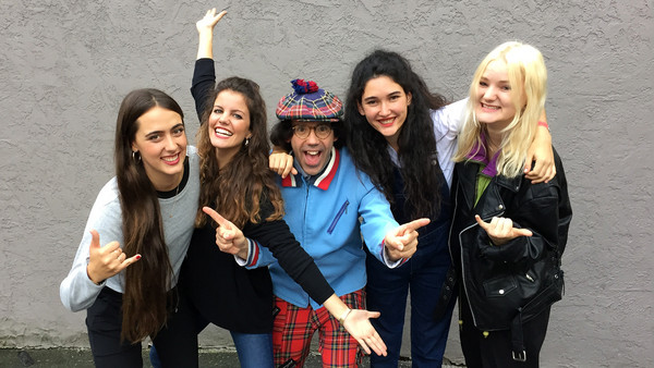 HINDS, Nardwuar outside of The Shameful Tiki! Vancouver, BC , Canada!