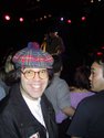 If you look almost right above Nardwuar's hat you can see Mike Score of the Flock of Seagulls playing his synth!!!