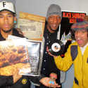Hodgy Beats and Left Brain of MellowHype with Nardwuar at Rickshaw Theatre.