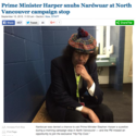 Nard Sad . No Hip Flipping with Harper. Canadian Election 2015, Canlan Arena, North Vancouver, BC, Canada!