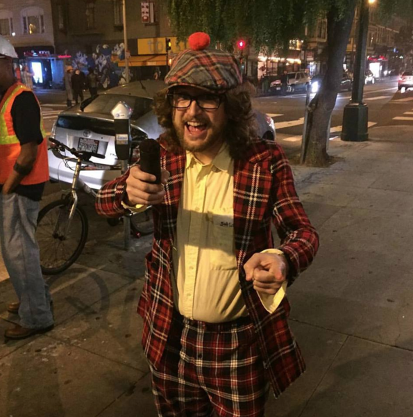 Dressed as Nardwuar ! Hallowe'en 2015 !