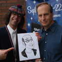 Nardwuar , David Cross (as drawn by Mitch Clem) , Bob Odenkirk. Georgian Court Hotel, Vancouver, BC, Canada!