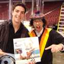 Alex Burrows of the Vancouver Canucks, Nardwuar. Roger's Arena, Vancouver, BC, Canada!