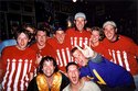 The Evaporators with fans(wearing several Evaporators T's and a Goblins T too!) at the Night Gallery in Calgary, Alberta, Canada.