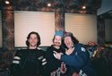 Jay Bentley of Bad Religion, Chi Pig of SNFU and Nardwuar aboard Me First and the Gimme Gimme's Tour Bus. Vancouver, BC, Canada.