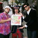 Chromeo with Nardwuar. Robson Street, Vancouver, BC, Canada!