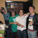 Gary Jarman of the Cribs, Nardwuar, Har Mar Superstar aka Sean Na Na, and Ryan Jarman of the Cribs. Backstage, Richard's on Richards, Vancouver, BC, Canaduh !