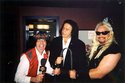 Nardwuar, Gene Simmons, THOR backstage at the Commodore Ballroom, Vancouver, BC, Canada