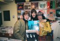 Tom and Serge from Kasabian with Nardwuar at Vinyl Records, Vancouver, BC, Canada. (The Artwoods feature Jon Lord who is from  Kasabian's home town, Leicester! )