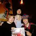 Kasabian, Arnie, Nardwuar. Cafe Crepe, Vancouver , BC, Canada!