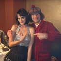 Katy Perry, Nardwuar. Backstage, Commodore Ballroom, Vancouver , BC , Canada!