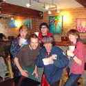 Sky Larkin , Nardwuar, and Aaron from Gorilla Food, at Gorilla Food, Vancouver, BC, Canada !