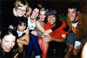 Members of Pink Taco, R.(Lik the Pole), Claire, Keith (Scratch Records, The Gay, Twerdocleb), Nardwuar and Hugh Baker on a couch listening to Sonic Youth.