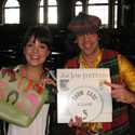 Lily Allen (With Astrosatchel Bag Nardwuar gave her) and Nardwuar (With Jackie Mittoo record that Lily Sampled). Commodore Ballroom, Vancouver, BC, Canada!