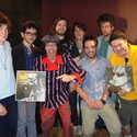MGMT, Nardwuar and Mark Kates. Backstage, Commodore Ballroom, Vancouver, BC, Canada!