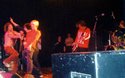 Nardwuar and the Evaporators rockin' out with the fans on stage at the Mint Records' 10th Birthday bash! (Photo by: Joseph R.)
(August 31 2001)