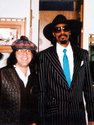 Nardwuar, Snoop Doggy Dogg, on the set of "Bones,"  Vancouver, BC, May 2000.