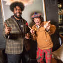 Questlove, Nardwuar  at Killjoy Barbers. (Pic: Kris Krug)