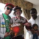 Pharrell and Shay of N*E*R*D with Nardwuar. Four Seasons Hotel, Vancouver, BC, Canada!