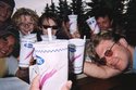 Sara, Cait, Reagan, and the Evaporators at Peter's Drive In, Calgary.(Photo submitted by Sara)