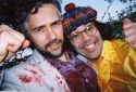 Wayne Coyne of the Flaming Lips and Nardwuar at Plaza of Nations, Vancouver, BC, Canaduh.