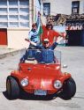 Jenn Hollett, Dave, Nardwuar outside the Cobalt, Vancouver, BC, Canada!