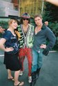 Ana and Jake of the Scissor Sistors wuth Nardwuar in Vancouver, BC, Canada!