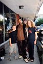 Andrew, Sir Mix a Lot, Nardwuar, Aaron ouside of Big Al's Soul Food Restaurant, East Vancouver, BC, Canada.