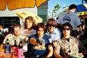 Matt (BMG), Mark Kleiner and Nardwuar "lunching" with Julian and Nick of The Strokes.