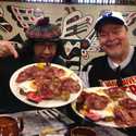 With Canada's Metal God, Thor eating Bacon n' Eggs Yukon Style ! Tomahawk BBQ, North Vancouver, BC, Canaduh !