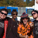 CiTR Music Director Luke Meat , MC Isis and Grahm Zilla from Thunderheist, Nardwuar. AMS Welcome Back BBQ, MacInnes Field, University of BC, Vancouver, BC, Canada! (Photo by Wilson Wong)